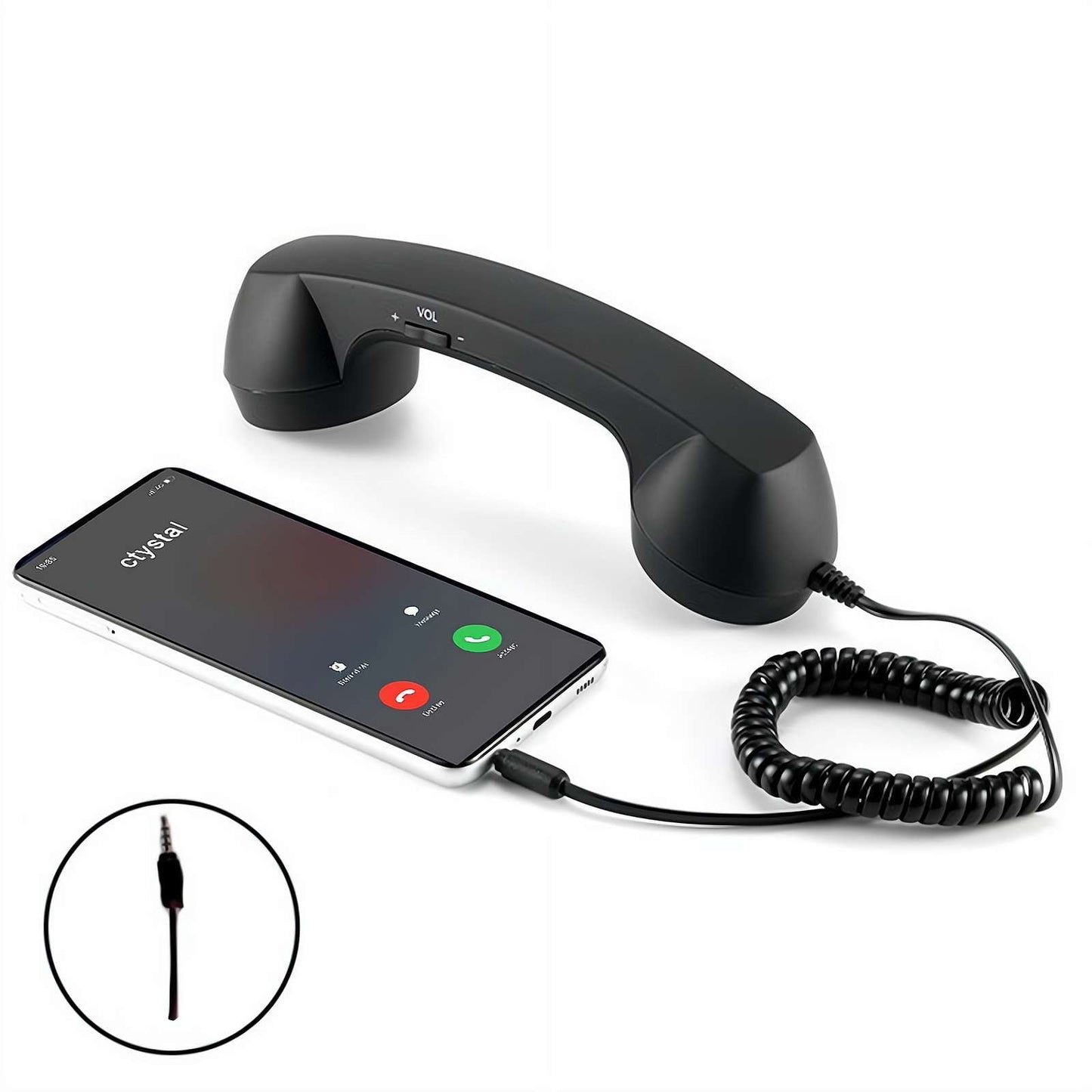 Phone Retro Handset, Phone Retro Phone Handset, 2026 New Bluetooth Retrophone, Vintage Telephone to Landline Adapter Pink