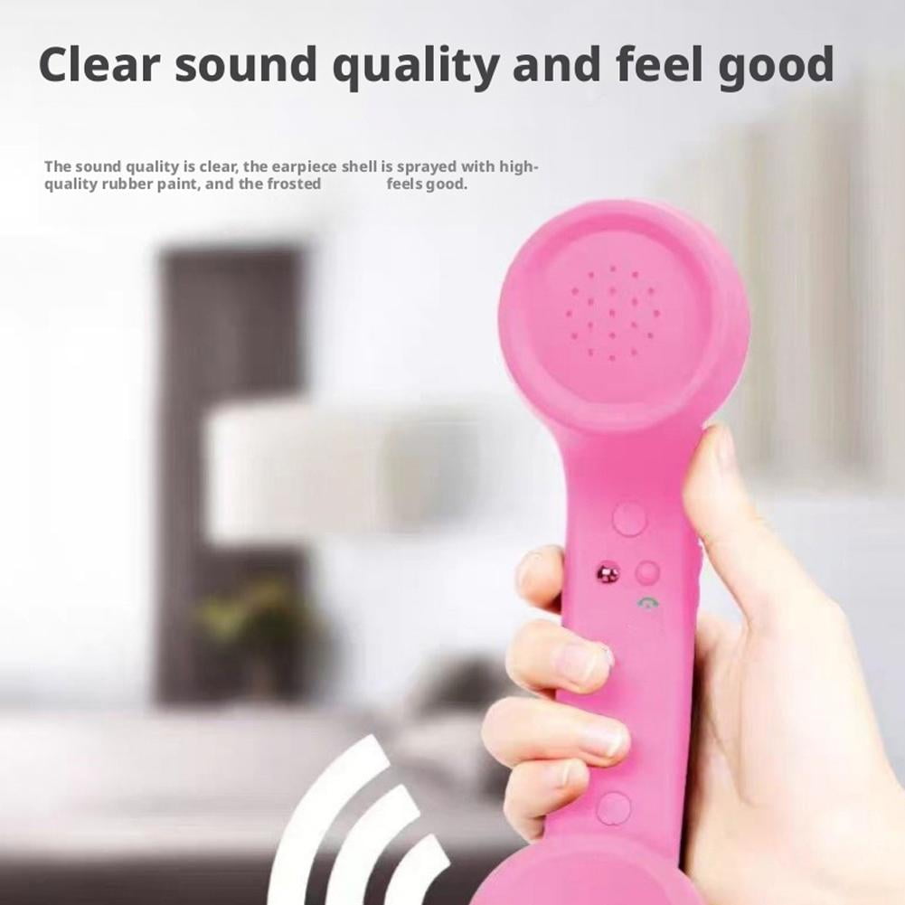 Phone Retro Handset, Phone Retro Phone Handset, 2026 New Bluetooth Retrophone, Vintage Telephone to Landline Adapter Pink