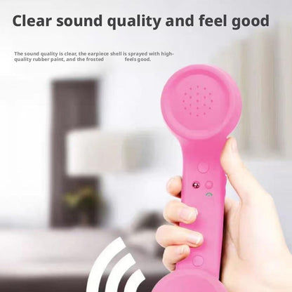 Phone Retro Handset, Phone Retro Phone Handset, 2026 New Bluetooth Retrophone, Vintage Telephone to Landline Adapter Pink