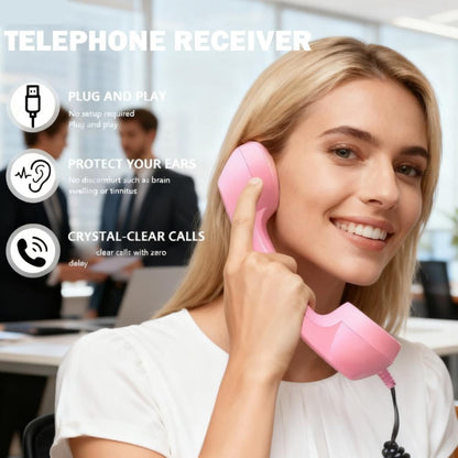 Phone Retro Handset, Phone Retro Phone Handset, 2026 New Bluetooth Retrophone, Vintage Telephone to Landline Adapter Pink