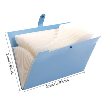 LGCASL Expanding File Organizer with 8/12 Pockets Accordion File Folders with Labels Portable Document Paper Bill Receipt Organizer Home College Schǒ-ǒl Letter Size eight D