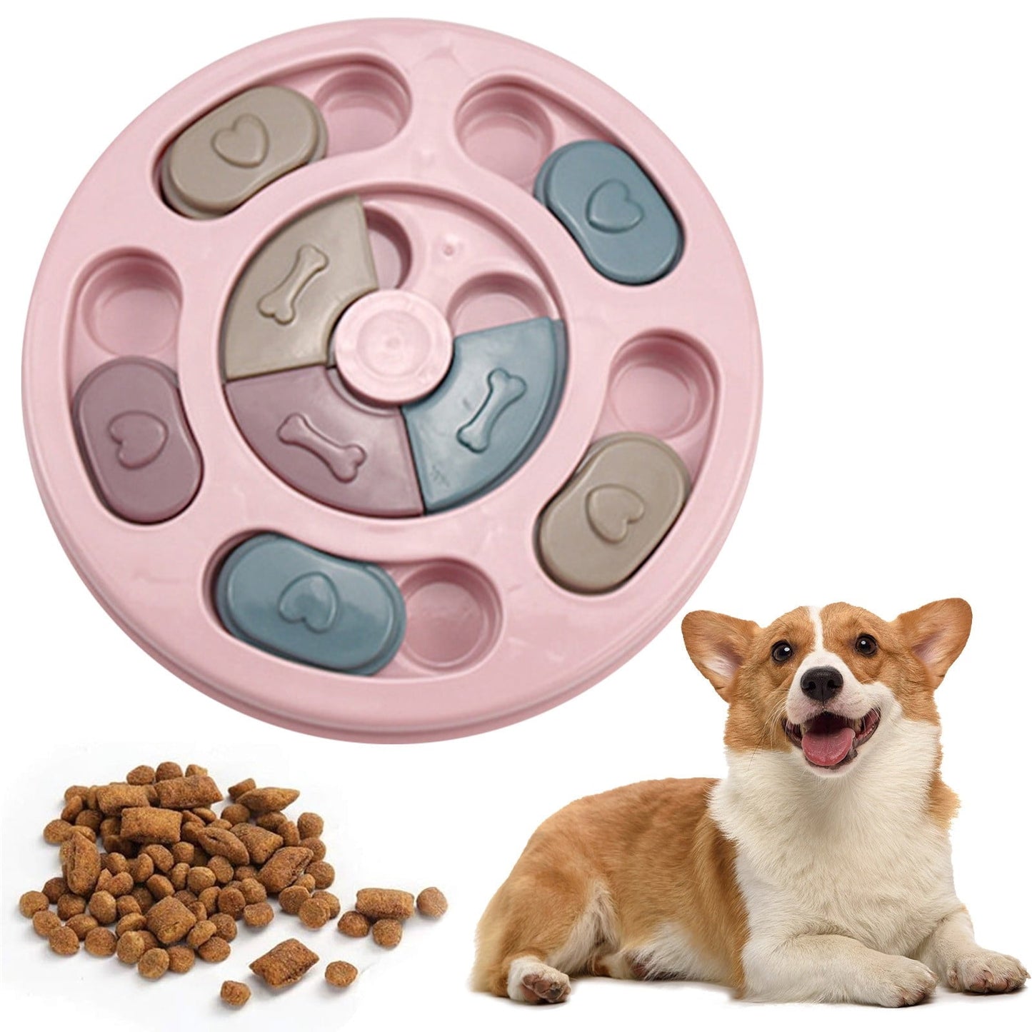 LGCASL Dog Brain-Boosting Food Feeder (Green), Dog Puzzles Dogs Foodes Puzzle Feeder Toys for Iq Training & Mental Enrichment Dog Puzzle, Green Pink