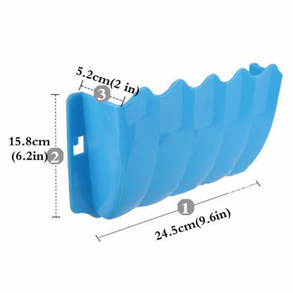 LGCASL Hanging Hay Dispenser for Pet Rabbits, Rabbit Feeder Small Animal Hay Bowl Hay Holder Large Capacity Feeder for Bunny Pig Light Blue
