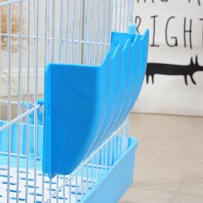 LGCASL Hanging Hay Dispenser for Pet Rabbits, Rabbit Feeder Small Animal Hay Bowl Hay Holder Large Capacity Feeder for Bunny Pig Light Blue