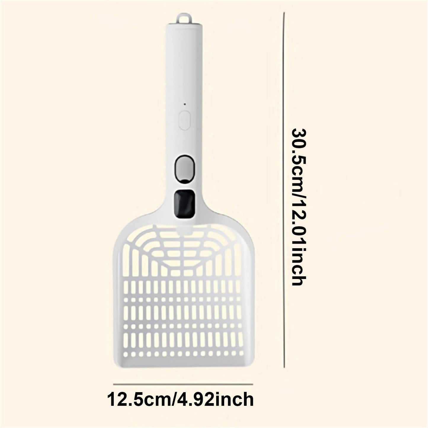 LGCASL Rechargeable Spray Deodorizing Cat Litter Scoop, Large Sized Rechargeable Spray Litter for Home Use Litter Scooping Tool White
