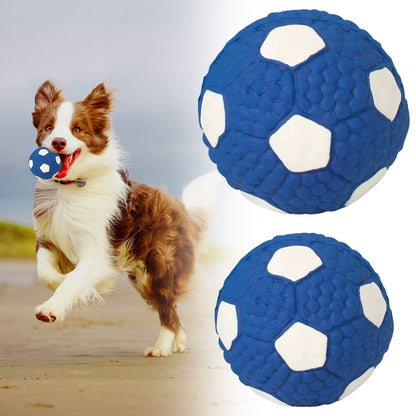LGCASL Soccer Ball Chew Toy Dog Toy Squeak Rubber Fun Suitable for Large and Medium Sized Dogs Dog Toy Squeak Rubber Fun Suitable for Large and Medium Sized Dogs (Blue, L) S Blue