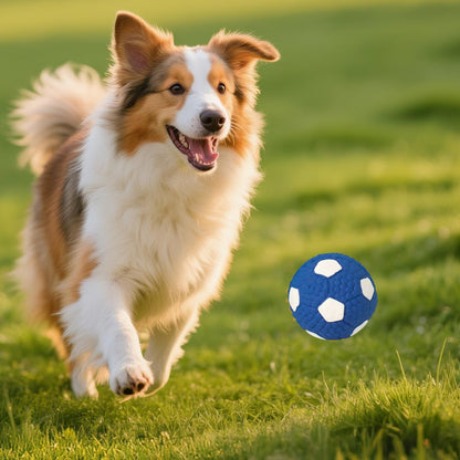 LGCASL Soccer Ball Chew Toy Dog Toy Squeak Rubber Fun Suitable for Large and Medium Sized Dogs Dog Toy Squeak Rubber Fun Suitable for Large and Medium Sized Dogs (Blue, L) S Blue