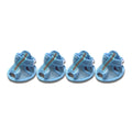 LGCASL 4Pcs Anti-Slip Spring Summer Pet Paw Breathable Mesh Soft Bottom Dog Shoes, Dog Shoes with Mesh, Comfortable, Breathable, Soft Sole, and Non-Slip for Indoor Use (Pink, M) S Blue