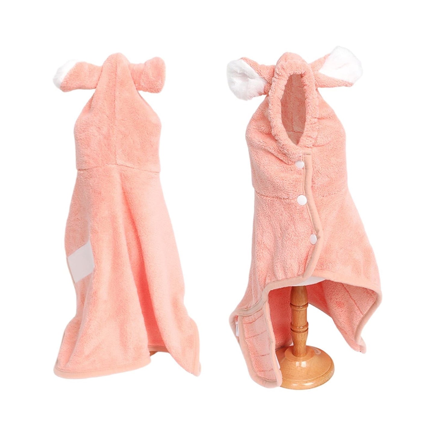 LGCASL 2026 New Puppy Bathrobe with Hood, Dog Bathrobe Absorbent Towel for Small Dogs Fast Drying Dog Robe Coat with Hood Puppy Towel Wrap Pet Grooming After Shower (Blue, Xs) XL Pink