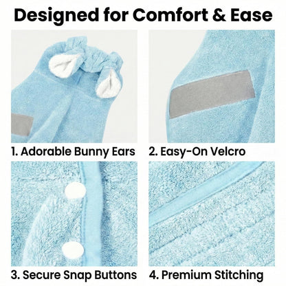 LGCASL 2026 New Puppy Bathrobe with Hood, Dog Bathrobe Absorbent Towel for Small Dogs Fast Drying Dog Robe Coat with Hood Puppy Towel Wrap Pet Grooming After Shower (Blue, Xs) XL Pink