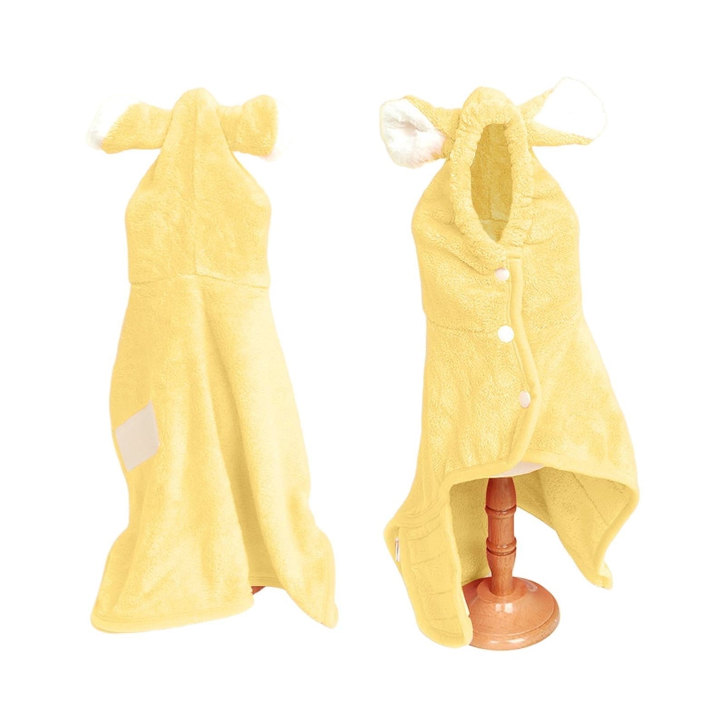 LGCASL 2026 New Puppy Bathrobe with Hood, Dog Bathrobe Absorbent Towel for Small Dogs Fast Drying Dog Robe Coat with Hood Puppy Towel Wrap Pet Grooming After Shower (Blue, Xs) L Yellow