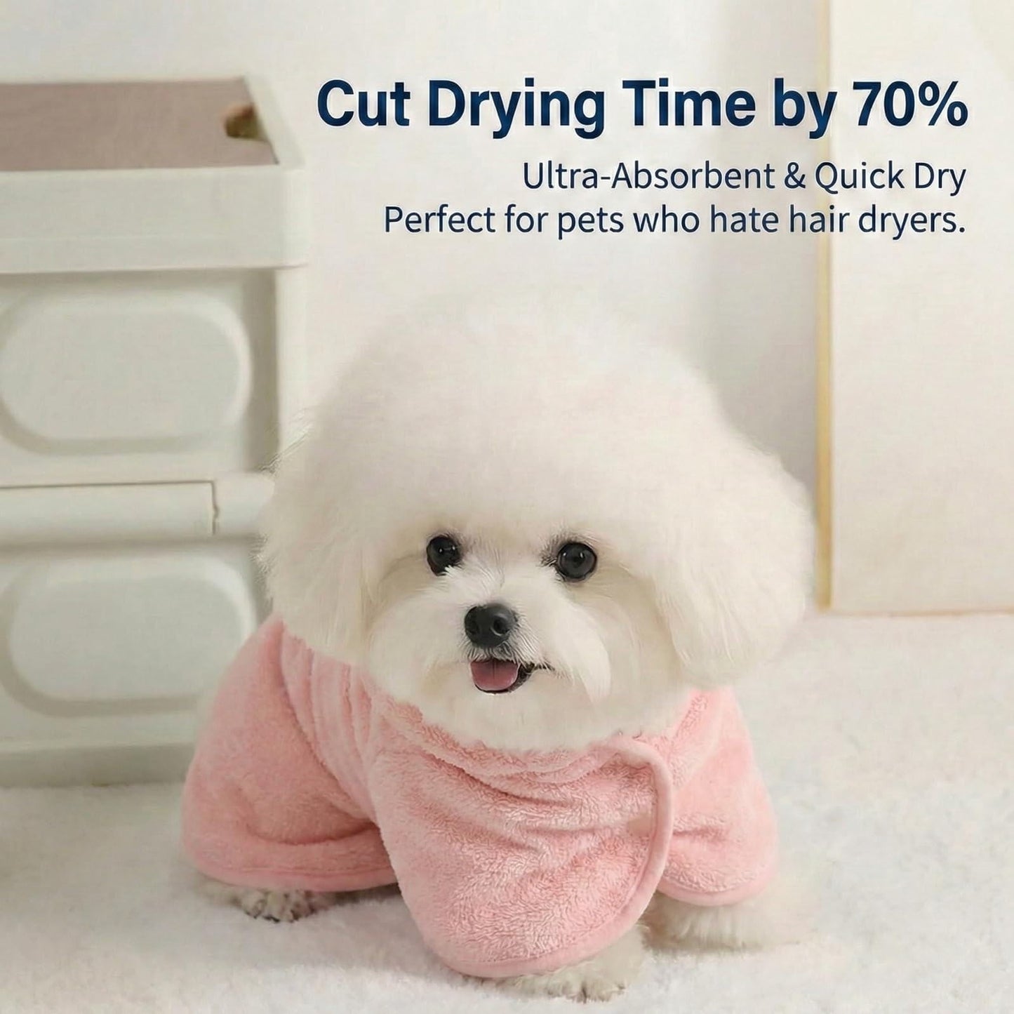 LGCASL 2026 New Puppy Bathrobe with Hood, Dog Bathrobe Absorbent Towel for Small Dogs Fast Drying Dog Robe Coat with Hood Puppy Towel Wrap Pet Grooming After Shower (Blue, Xs) L Yellow