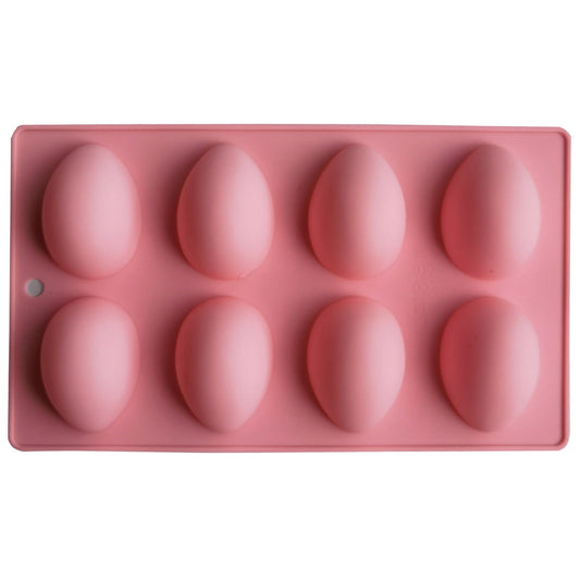 LGCASL Silicone Egg Shaped Molds, Egg Shaped Silicone Molds for Baking Easter Egg Shaped Silicone Baking Grade Non Stick Egg Shaped Easter Homemade Baking Tools Beige Pink