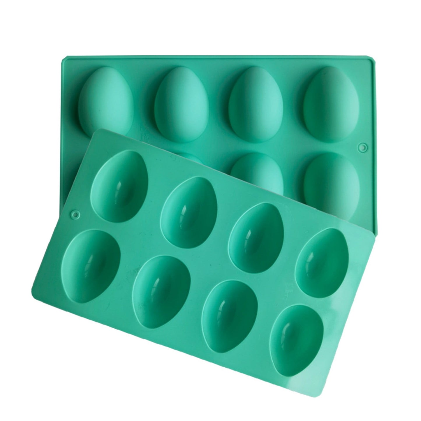 LGCASL Silicone Egg Shaped Molds, Egg Shaped Silicone Molds for Baking Easter Egg Shaped Silicone Baking Grade Non Stick Egg Shaped Easter Homemade Baking Tools Beige Pink