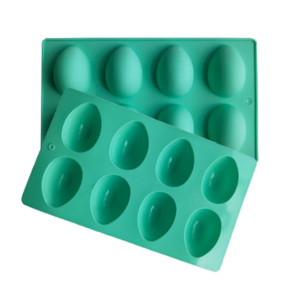 LGCASL Silicone Egg Shaped Molds, Egg Shaped Silicone Molds for Baking Easter Egg Shaped Silicone Baking Grade Non Stick Egg Shaped Easter Homemade Baking Tools Beige Pink