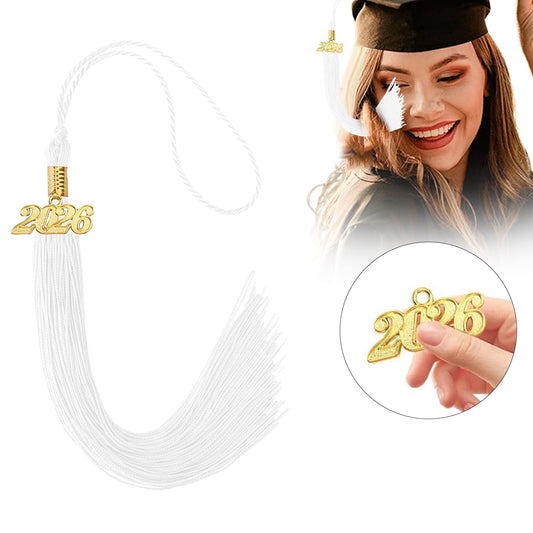 LGCASL 2026 Tassel Graduation, White Graduation Tassel, Tassel Charms for Graduations Cap Decorations, Tassels Memorial Grad Cords Class of 2026 High School Graduate Hat Ceremonies Accessories 1pc 2026 Graduation Season Hat Tassel Pendant Blackish-red