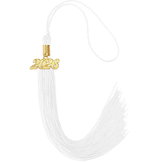 LGCASL 2026 Tassel Graduation, White Graduation Tassel, Tassel Charms for Graduations Cap Decorations, Tassels Memorial Grad Cords Class of 2026 High School Graduate Hat Ceremonies Accessories 1pc 2026 Graduation Season Hat Tassel Pendant Reddish-white