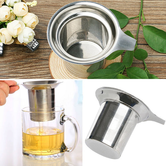 Papaba Tea Strainer,Stainless Steel Mesh Tea Infuser Cup Strainer Loose Tea Leaf Filter Sieve 88mm x 75mm/3.46" x 2.93" one color