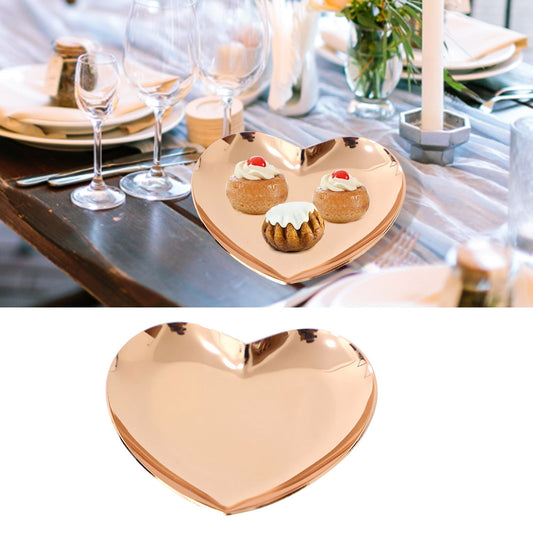 Eguiwyn Baking tray Stainless Steel Decorative Tray Jewelry Dish Cosmetics Organizer Bathroom Clutter Serving Platter Small Storage Tray Oval Rack Camouflage One Size Rose Gold
