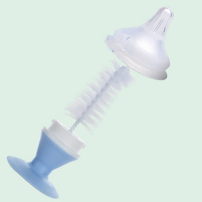 JWDX Brush, Cleaning Brush, Children Pacifier Brush Milk Bottle Water Cup Cleaning Brush Can Stand Milk Bottle Brush Function Two In One Cleaning Brush Blue