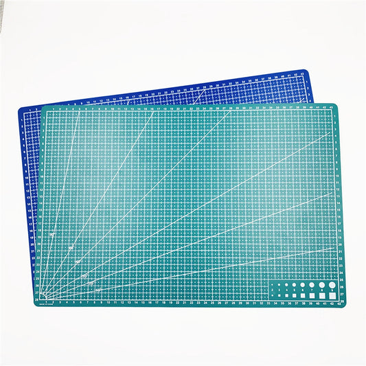 Clearance! Ttybhh Office and Craft and Stationery, A5 Art Self Healing PVC Cutting Mat Double Sided Gridded Rotary for Craft Fabric Blue