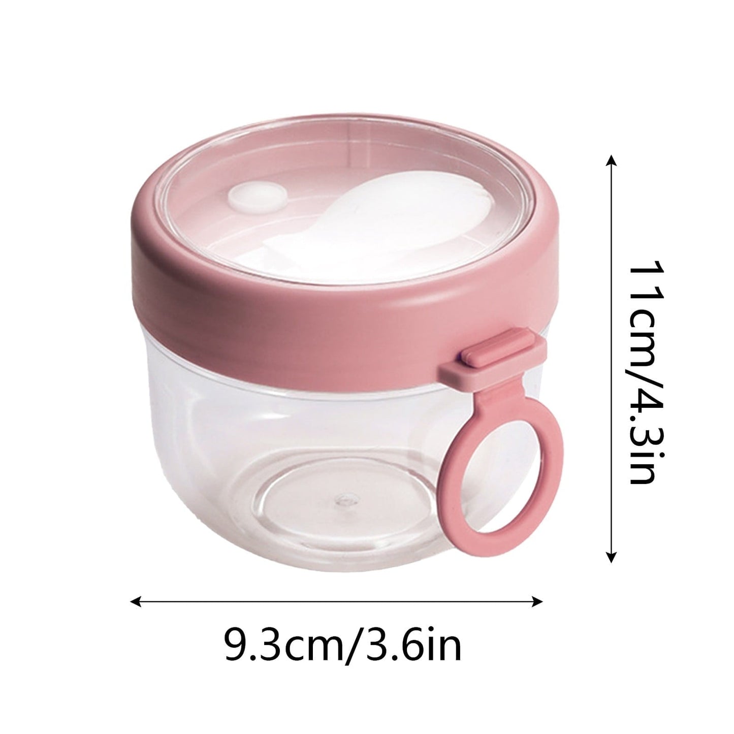 JWDX Kitchen, Kitchen Tools Clearance, Overnight Oats Jars Cereal Milk Container Leak Proof Oatmeal Jars Yogurt Containers with Lids Oatmeal to Go Container Pink Mint Green