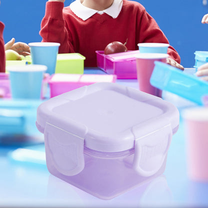 JWDX Kitchen, Kitchen Tools Clearance, Mini Plastic Food Storage Containers with Lids, Small Airtight Containers, Square School Lunch Containers for Children, Leftover Food Containers Purple