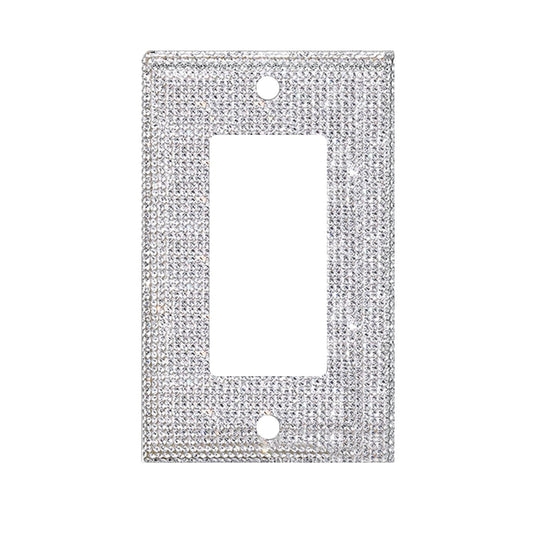 Clearance! JWDX Crystal Adornment, Crystal Decoration Promotion, 1Set Silver Shiny Rhinestones Wall Plate Light Cover Wall Plate Cover Light Cover Decorative Bling Light Cover for Home Ornaments A