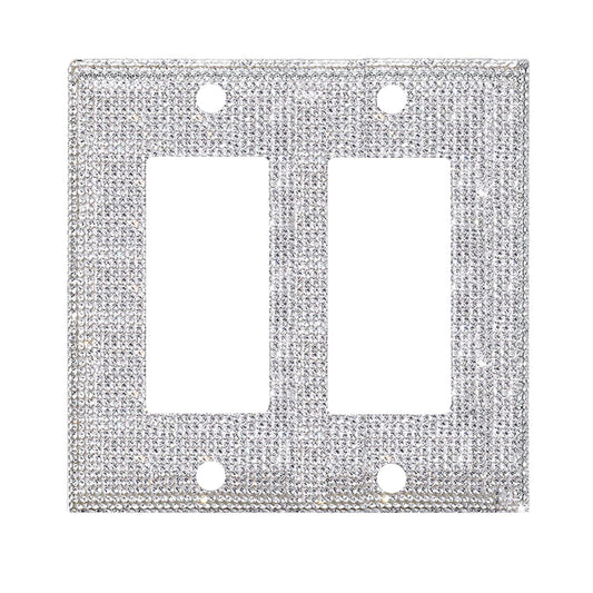 Clearance! JWDX Crystal Adornment, Crystal Decoration Promotion, 1Set Silver Shiny Rhinestones Wall Plate Light Cover Wall Plate Cover Light Cover Decorative Bling Light Cover for Home Ornaments A B