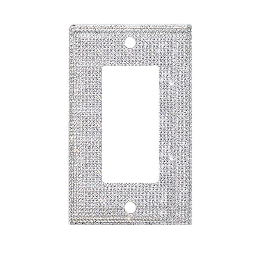 Clearance! JWDX Crystal Adornment, Crystal Decoration Promotion, 1Set Silver Shiny Rhinestones Wall Plate Light Cover Wall Plate Cover Light Cover Decorative Bling Light Cover for Home Ornaments B A
