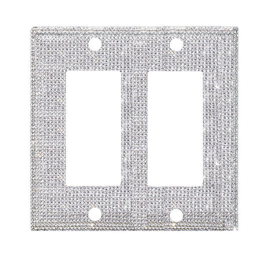 Clearance! JWDX Crystal Adornment, Crystal Decoration Promotion, 1Set Silver Shiny Rhinestones Wall Plate Light Cover Wall Plate Cover Light Cover Decorative Bling Light Cover for Home Ornaments B