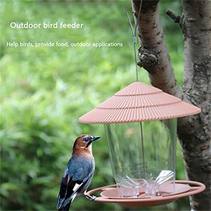 JWDX BigBird Outdoor Hanging Wild Bird Feeder, Plastic, Brown Z2-Brown