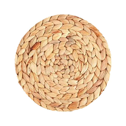 Clearance! JWDX Woven Placemat, Desktop Ornament Promotion, Household Pure Hand Woven Water Hyacinth Grass Mat Cup Bowl Pot Plate Anti Scalding Heat Insulation Table Decoration Mat B