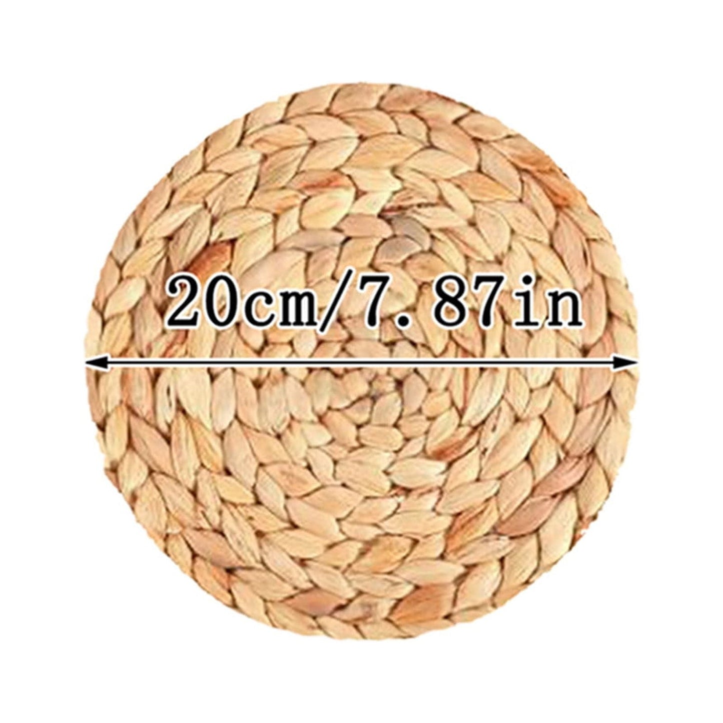 Clearance! JWDX Woven Placemat, Desktop Ornament Promotion, Household Pure Hand Woven Water Hyacinth Grass Mat Cup Bowl Pot Plate Anti Scalding Heat Insulation Table Decoration Mat B