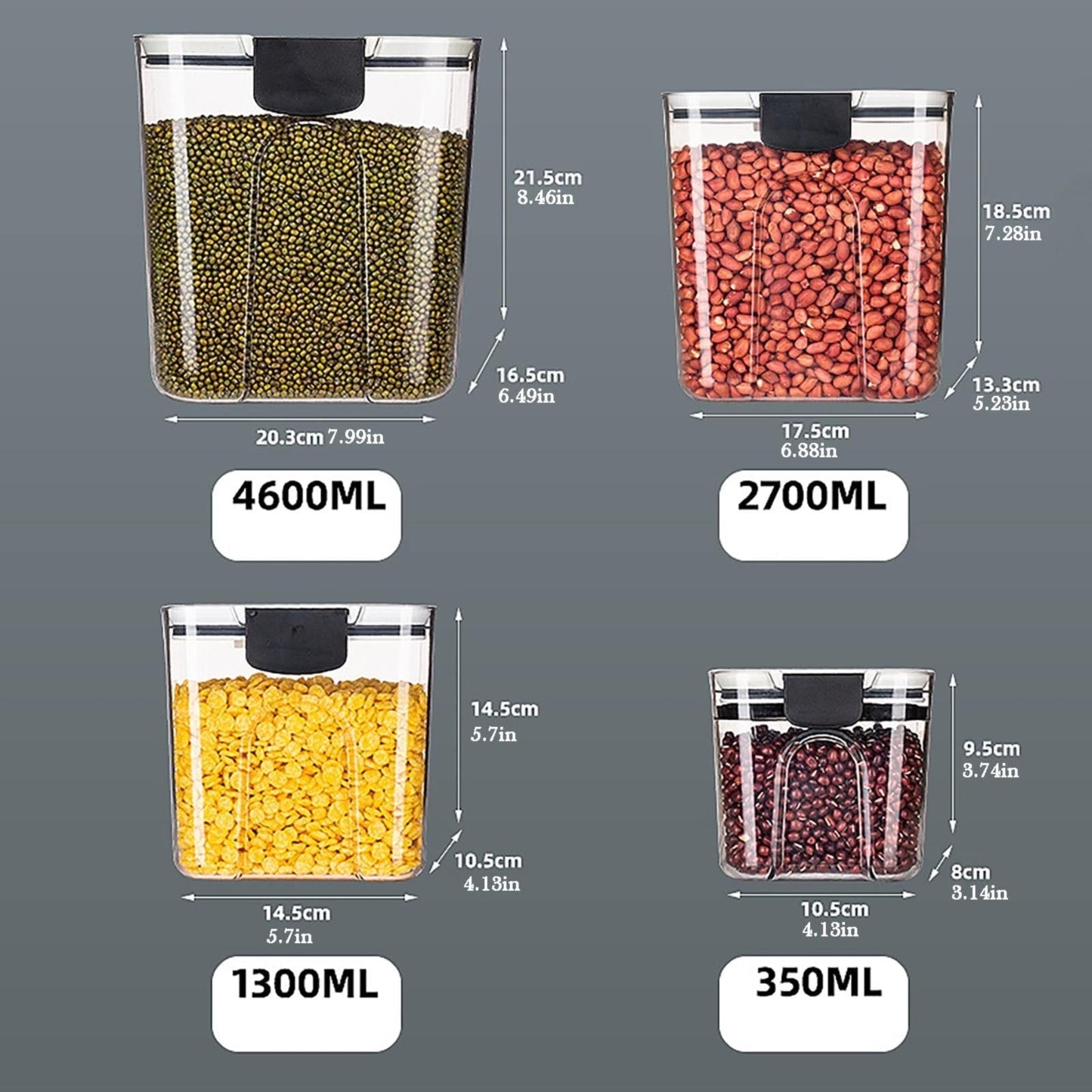 Clearance! JWDX Storage, Food Storage Promotion, Orliya Baking Storage Set Orliya Baking Containers Storage Set with Labels Flour Sugar Storage Containers Set Airtight A C