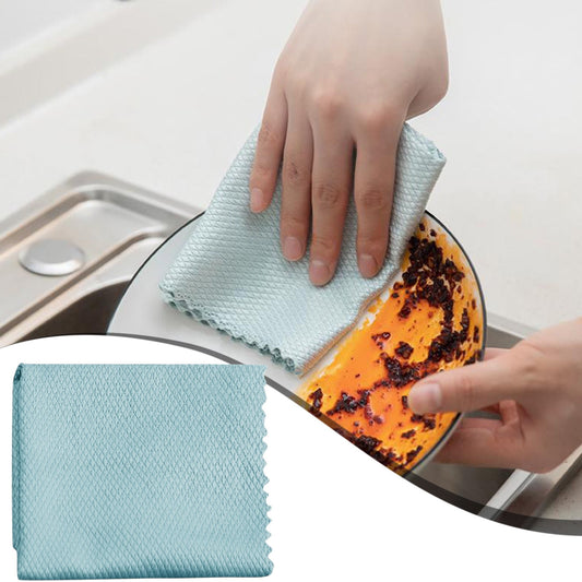JWDX Wipes Clearance! Nanoscale Cleaning Cloth Streak-Free Cleaning Cloths Microfiber Polishing Cleaning Cloth Reusable Lint-Free Absorbent Towel (1 Pcs, 10 X 10 Inch), Include 1 Pc Dish Cloth D