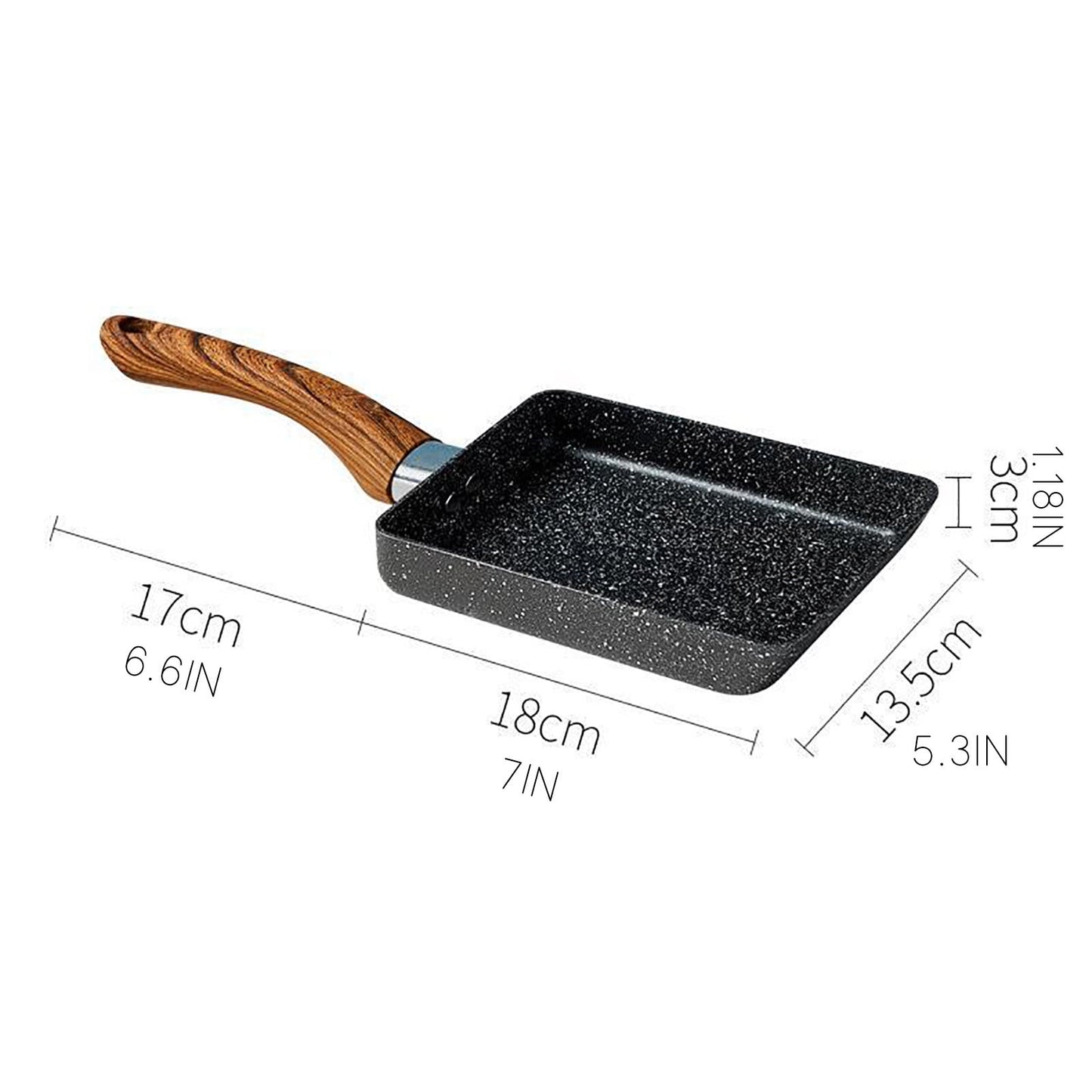 JWDX Non-Stick Pan Clearance! Aluminum Japanese Style Omelette Pan, Kitchen Non-Stick Pancake Pan, Non Stick Pan Promotion Include 1X Aluminum Japanese Omelette Pan, Kitchen Non-Stick Pancake Egg Pan Black