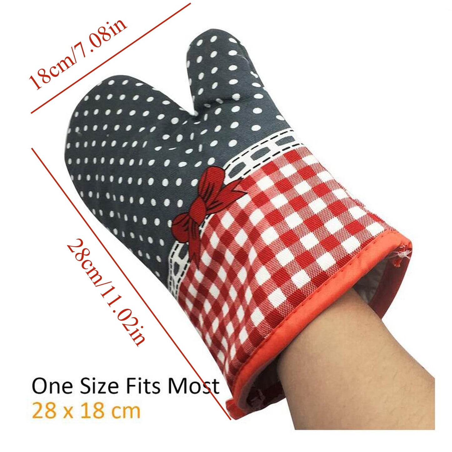 JWDX Oven Mitts Clearance! Kitchen Cooking Cotton Microwave Oven Gloves Mitts Pot Pad Heat Protected Beige, Oven Socks Promotion Include 2*Oven Gloves AS shown