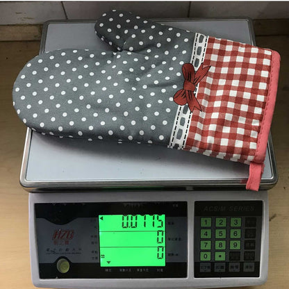 JWDX Oven Mitts Clearance! Kitchen Cooking Cotton Microwave Oven Gloves Mitts Pot Pad Heat Protected Beige, Oven Socks Promotion Include 2*Oven Gloves AS shown