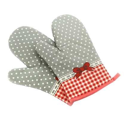 JWDX Oven Mitts Clearance! Kitchen Cooking Cotton Microwave Oven Gloves Mitts Pot Pad Heat Protected Beige, Oven Socks Promotion Include 2*Oven Gloves AS shown