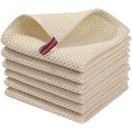 JWDX Wipes Clearance! Cotton Brown Kitchen Dish Cloths Weave Ultra Soft Absorbent Dish Towels Quick Drying Dish Rags 12X12Inches 5Pc, Household Cleaning Cloth Promotion Include 5X Rag Towel Beige