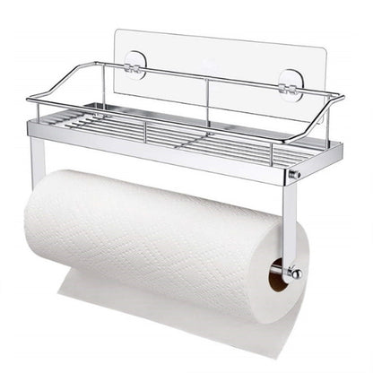JWDX Rack Clearance! with Shelf Basket Holder Wall Towel for Kitchenbathroom Storage Paper Adhesive Bathroom Products, Brush Shelf Promotion Include Shelf, 2 Films Silver