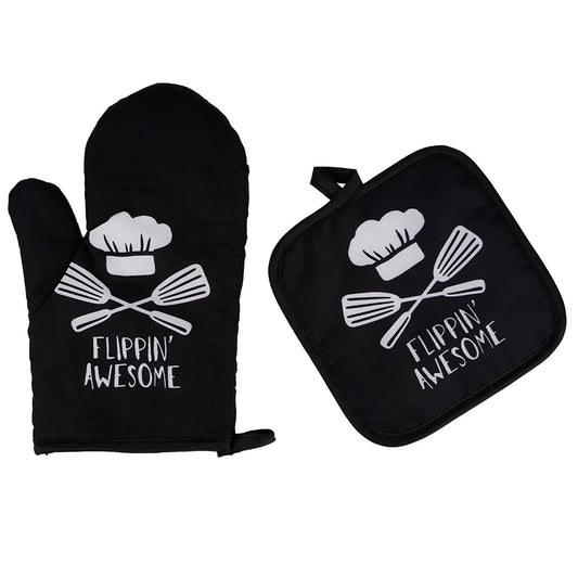 JWDX Oven Mitts Clearance! Oven Mitts and Pot Holders Sets, Heat Resistants Oven Mitts Soft Cotton Lining and Non-Slip Surface Safes for Baking, Cooking, Bbq, Include 1*Glove, 1*Insulation Pad A