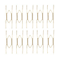JWDX Hooks Clearance! Dish Display Plate Hangers 10 Pack Stainless Steel Decorative Wire Plate Hanger Holders in Spring Hook Holder Hanging Wire for Decorative Plates and Art Gold