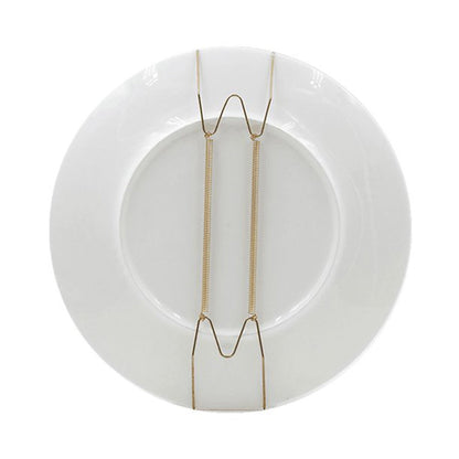 JWDX Hooks Clearance! Dish Display Plate Hangers 10 Pack Stainless Steel Decorative Wire Plate Hanger Holders in Spring Hook Holder Hanging Wire for Decorative Plates and Art Gold