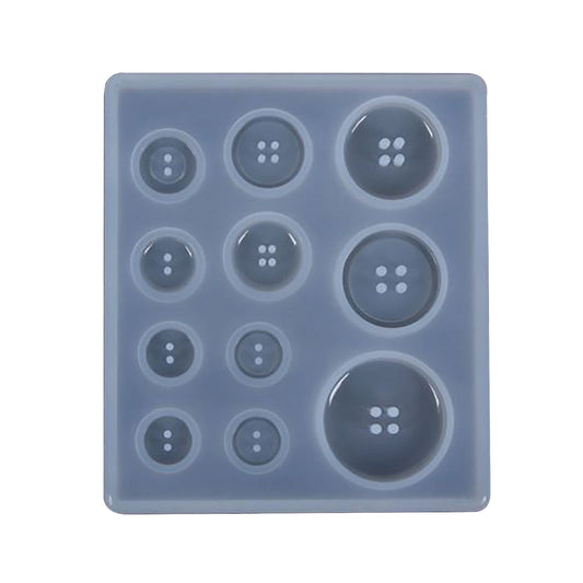 JWDX Diy Silicone Mould Clearance! Diy Silicone Mold Resin Button, Diy Resin Silicone Button Resin Pendant Handmade Button with Hole Diy Home Diy, include 1X Silicone Mold White