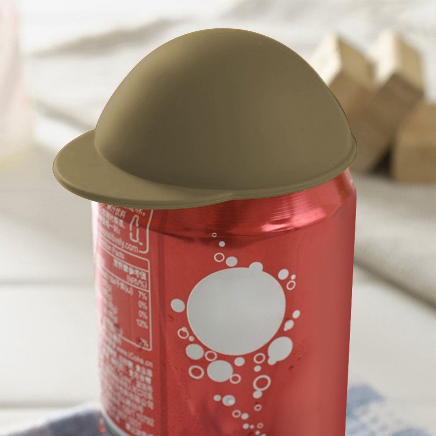 Clearance Back to School Supplies! JWDX Cute Can Hat Sealing Cover Cola Beer Preservation Cover Silicone Cup Cover Dustproof and Leakproof Coffee Color (Include: 1X Can Hat Sealing Cover) Coffee