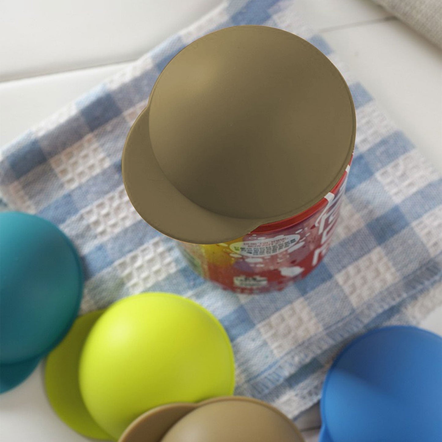 Clearance Back to School Supplies! JWDX Cute Can Hat Sealing Cover Cola Beer Preservation Cover Silicone Cup Cover Dustproof and Leakproof Coffee Color (Include: 1X Can Hat Sealing Cover) Coffee