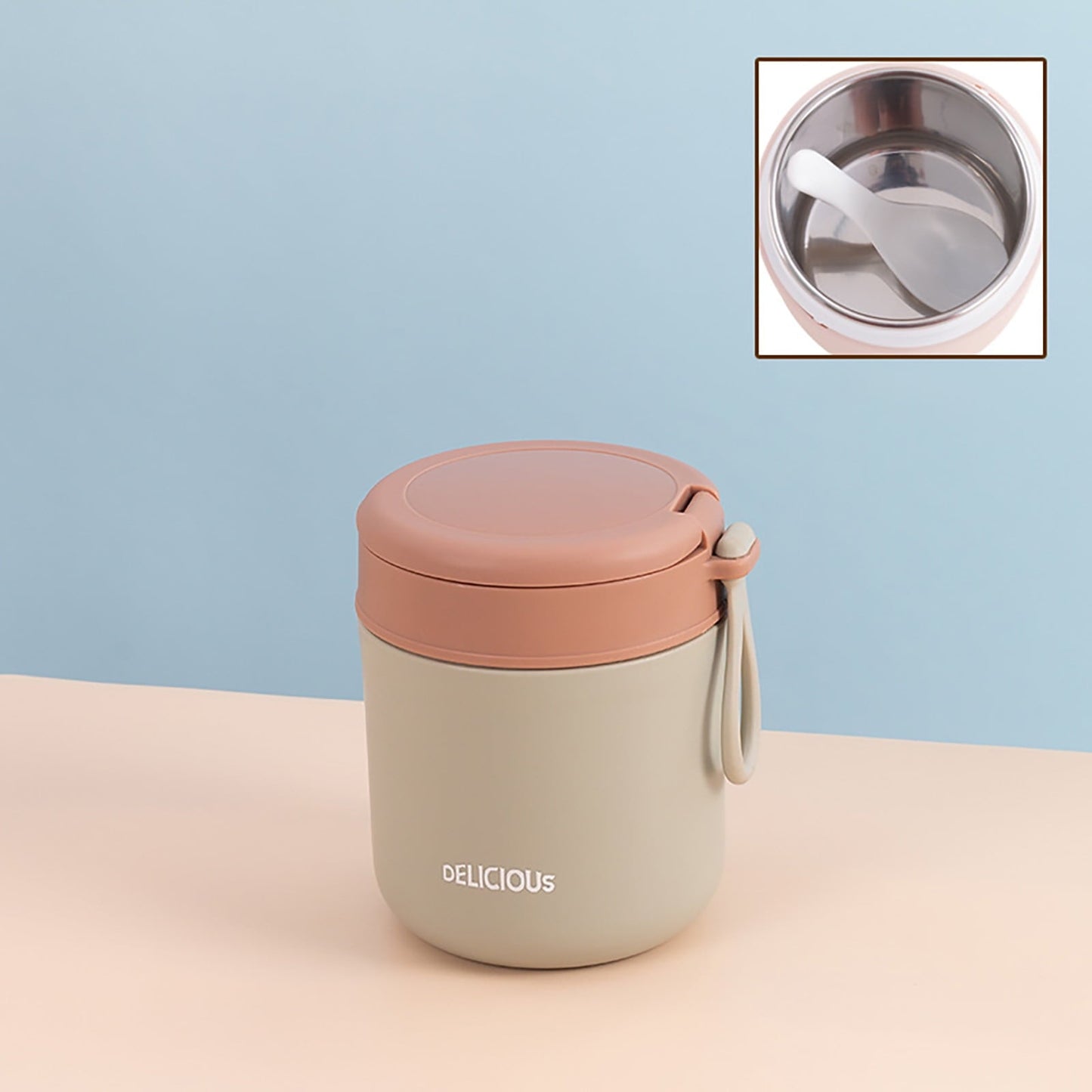 Clearance Back to School Supplies! JWDX 304 Stainless Steel Thermos Cup Children'S Milk Cup Pastoral Style Soup Pot Green A (Include: 1*Thermos Cup) Clearance Sale Green