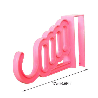 Clearance School Supplies! JWDX Hook Up, Basics Over the Door Organizer 5 Hook Rack for Coats Hats Robes Towels Bedroom Closet and Bathroom Home Wall Hanging Hook Rack Over Door Hat Clothes Holder Pink
